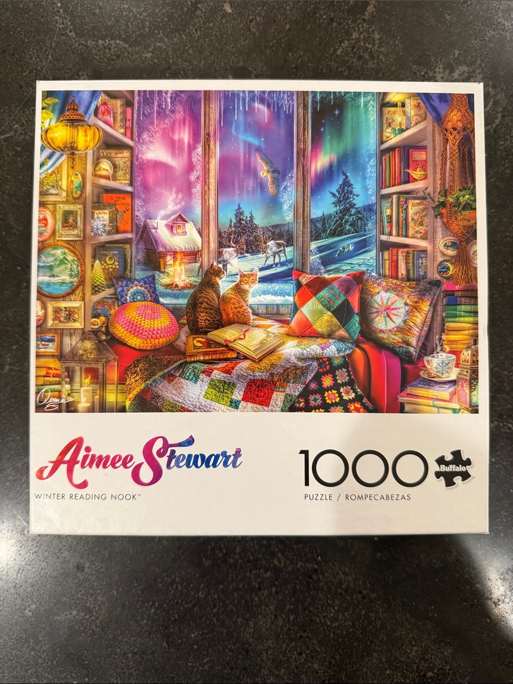 Buffalo Aimee Stewart Winter Reading Nook 1000 Piece Puzzle